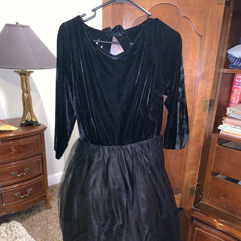 Black Vintage Party Dress - Picture 2 of 2